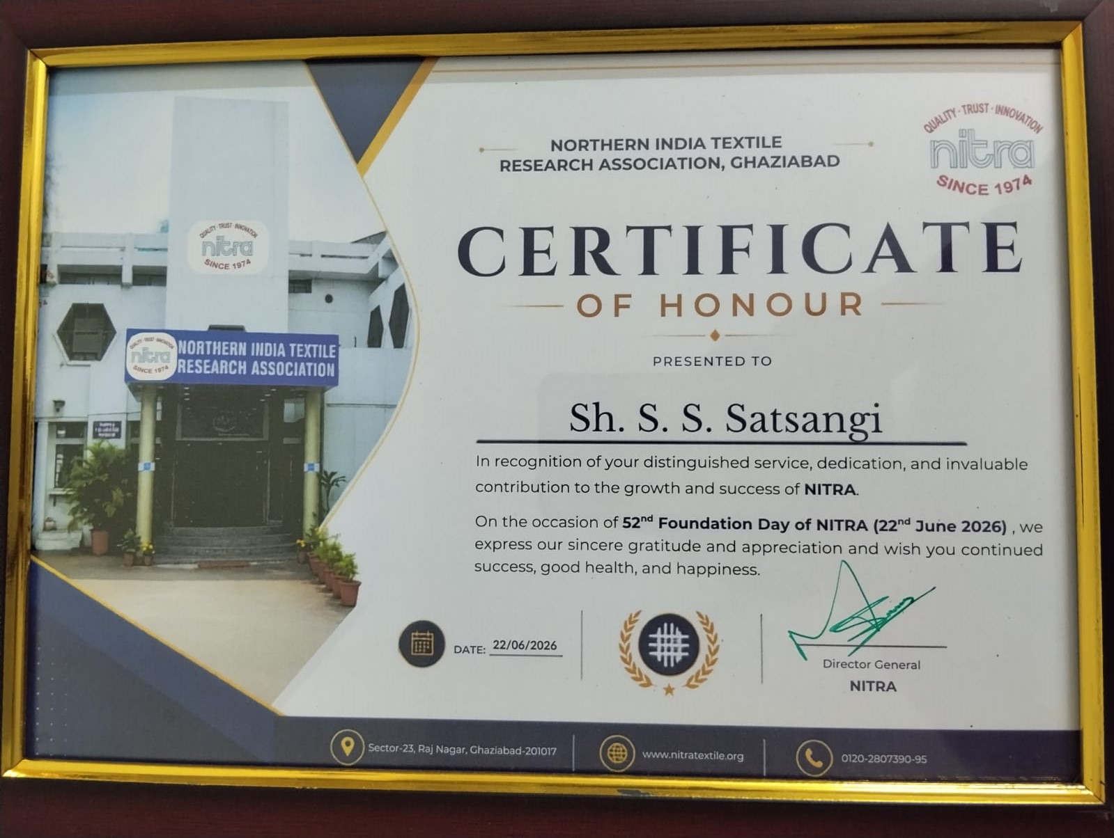 Mr. S. S. Satsanghi - TAI Delhi